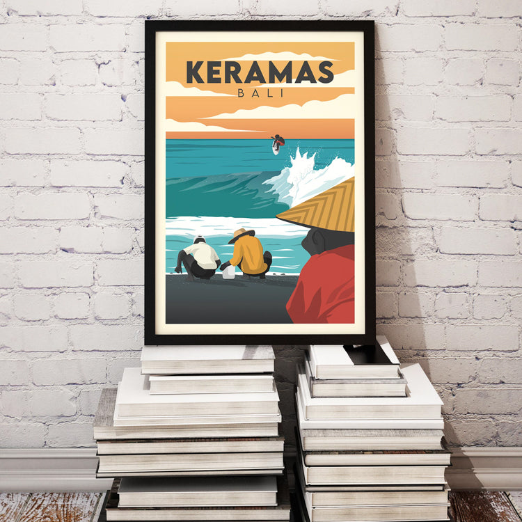 Bali Surf Poster, Keramas