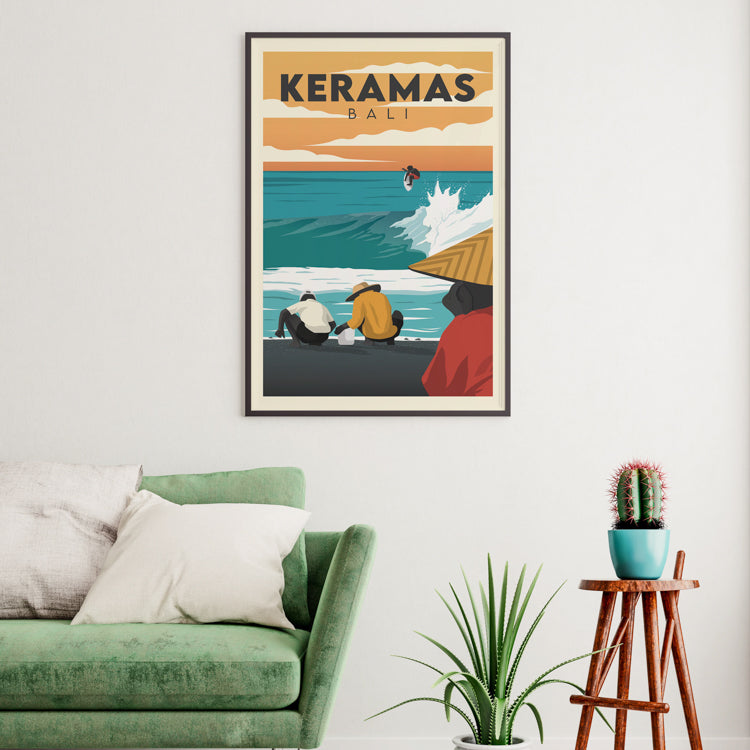 Bali Vintage Surf Poster