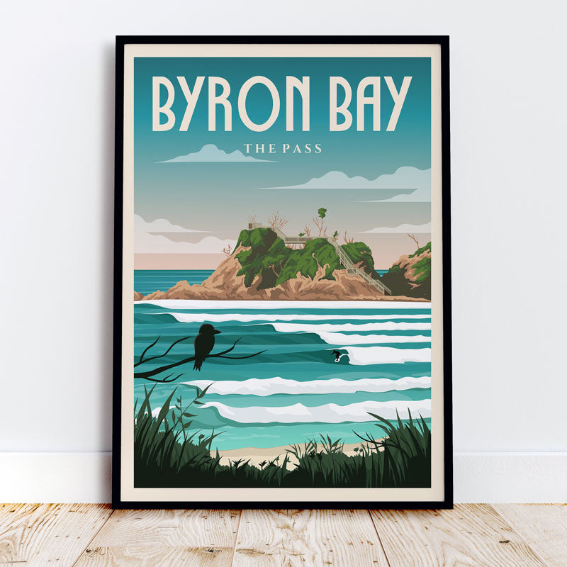 Byron Bay Surf Print, Australia - The Pass