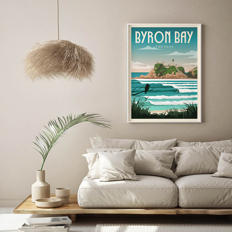 byron bay wall art, retro wall art australia, surf wall art australia