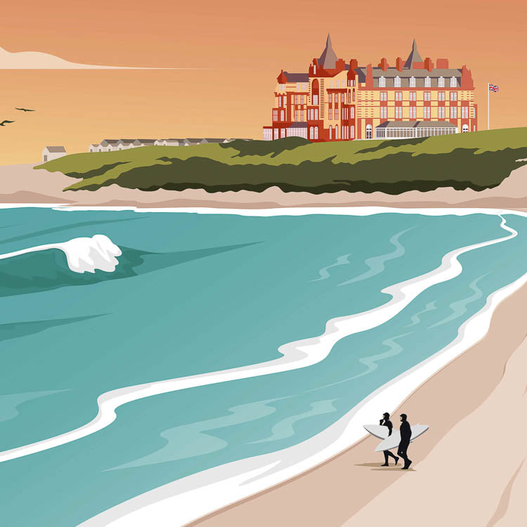 surf van uk, uk surf print, surf poster details, wave wall art