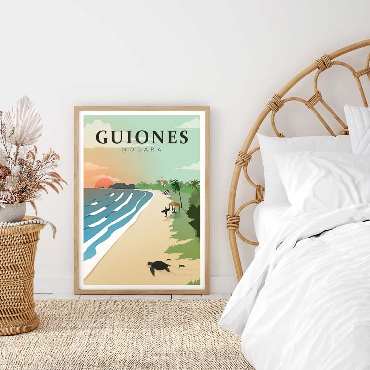 costa rica surfing artwork, costa rica surfing drawing, costa rica art, surf decor