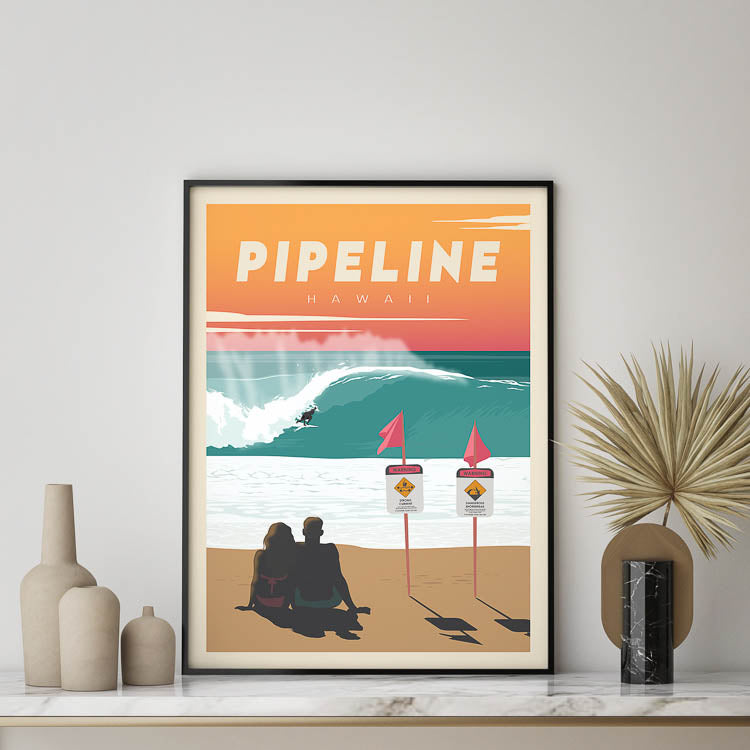 hawaii surf aesthetic, large wave art, hawaii surf decor, wave poster