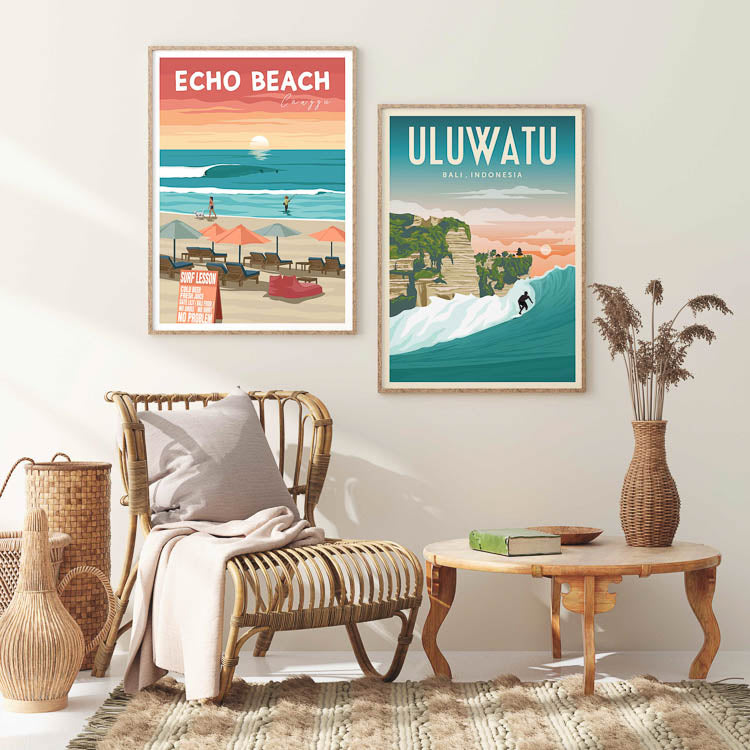 indonesia surfing prints, bali surf paintings,