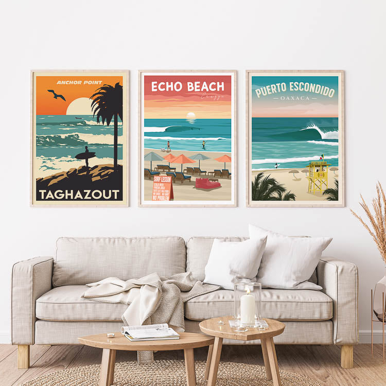 Mexico Surf Poster set