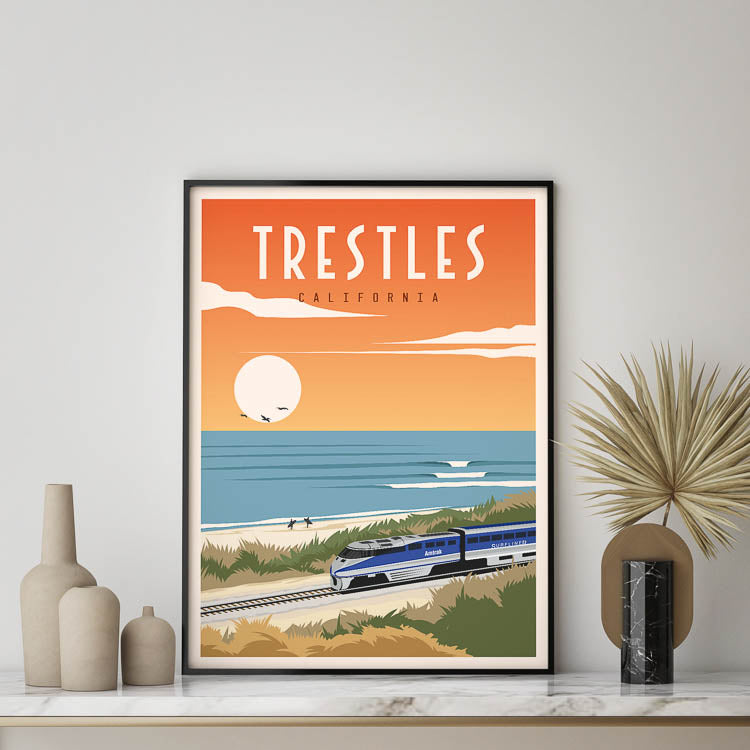 trestles beach surf print, surf bedroom, surf room decor