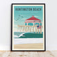 Black framed Hnutington Beach Surf Poster