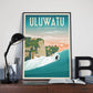 bali surf poster vintage, bali retro surf print, bali surfing artwork