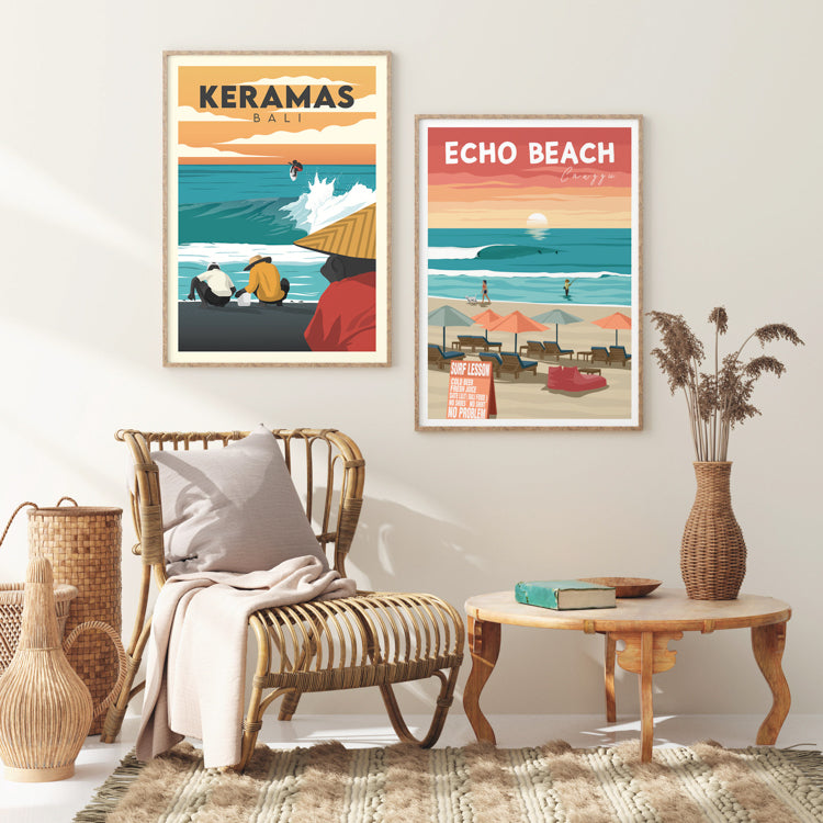 Bali Surf Decor, Poster set