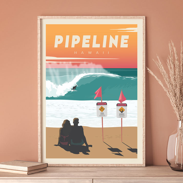 pipeline hawaii surf print, pipeline hawaii surf poster, pipeline hawaii surf art