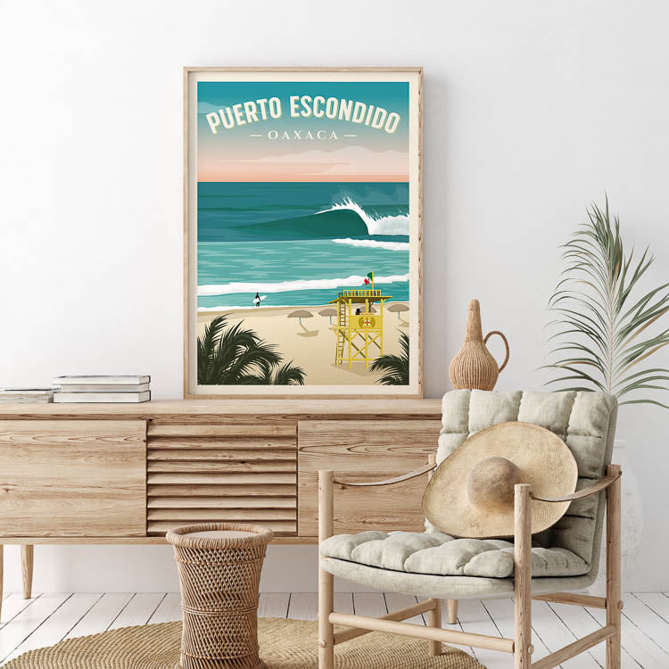 Mexico Surf Poster Wall Art