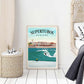 peniche travel poster, coastal bedroom decor, portugal coastal art prints, art surf, retro surf posters