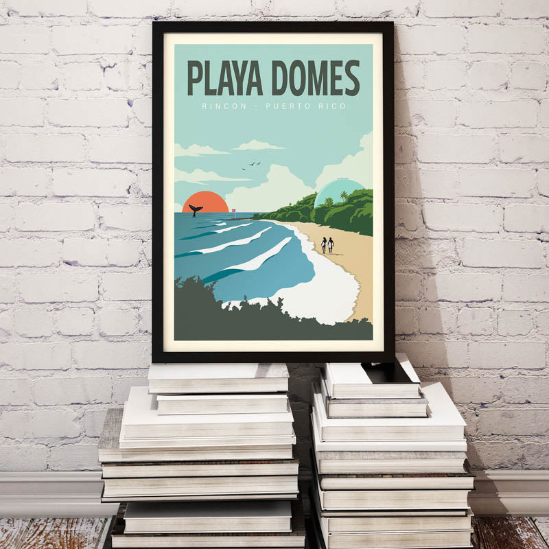 Puerto Rico Surf Poster, Domes Beach
